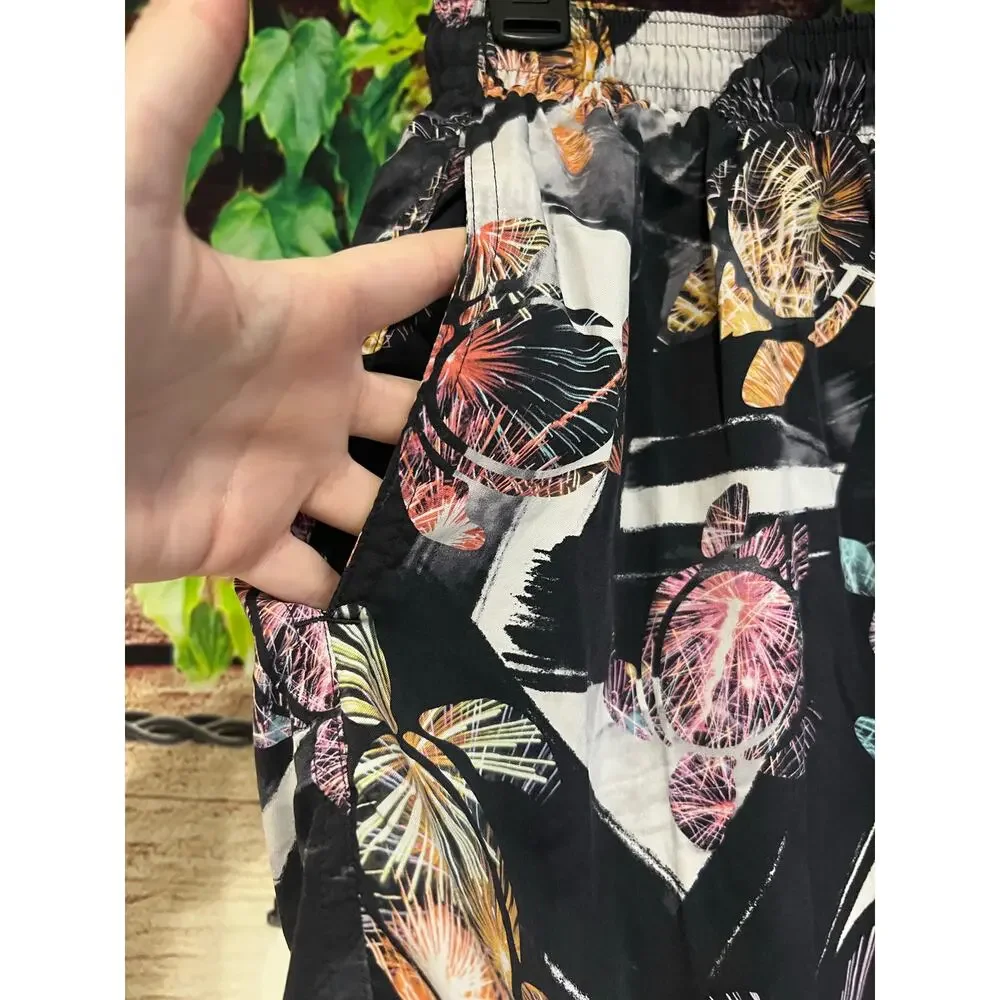 Vilebrequin Youth Boys Swim Trunks Shorts Turtle Firework Print Swimwear Medium